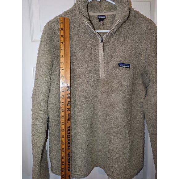 Patagonia Pullover 1/4 Zip Women's Large Beige Sherpa Fleece Los Gatos - Picture 14 of 14